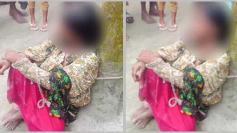 গাইবান্ধার পমরদেহবাড়ীতে নারী নি/র্যাতন, গাছে বেঁধে চুল কেটে জুতার মালা পড়িয়ে তা/চ্ছিল্য