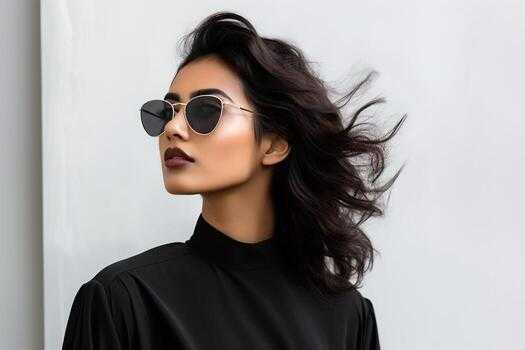 ai-generated-south-asian-female-model-wearing-sunglasses-photo