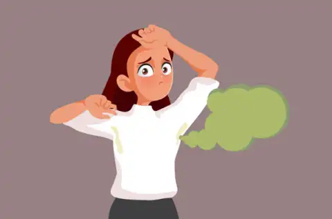 Frustrated teenager going through puberty with body image issues