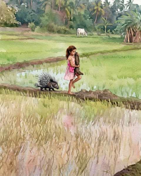গন্ধগোকুল আর সজারুর সঙ্গে বন্ধুত্ব এক ছোট্ট কিশোরীর, মুগ্ধ নেটদুনিয়া