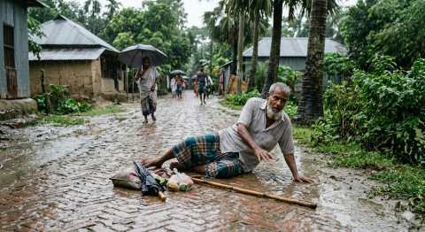 বর্ষায় পা পিছলে আঘাত পাওয়ার ঝুঁকি এড়াতে করণীয়