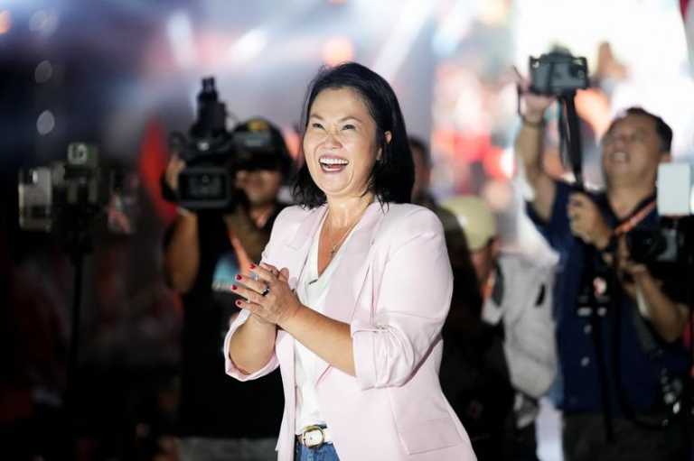 Peru’s presidential candidate Fujimori holds closing campaign rally in Lima