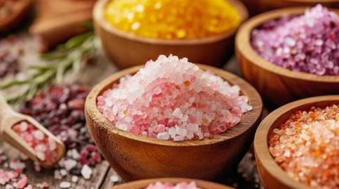 ai-generated-artisanal-bath-and-spa-salt-variety-for-spa-and-relaxation-in-bowls-photo