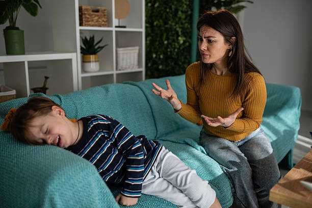 mother-facing-child-acting-stubb