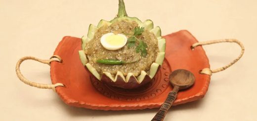 সুস্বাদু তিল বেগুনের ভর্তা
