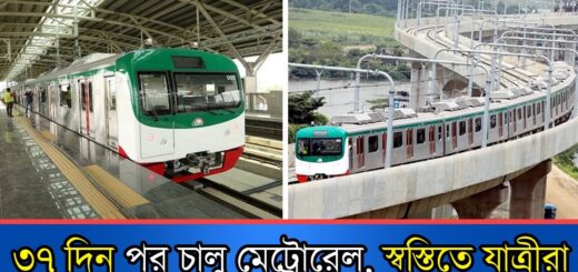 ৩৭ দিন পর চালু মেট্রোরেল, স্বস্তিতে যাত্রীরা | Metro Rail | News