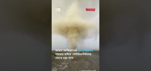 শারজাহ শহরে ধুলিঝড়ের বিস্ময়কর দৃশ্য