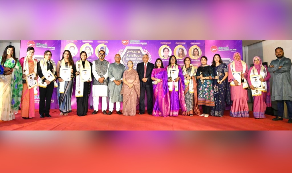 এটিজেএফবি অ্যাভিয়েট্যুর উইমেন্স আইকন অ্যাওয়ার্ড পেলেন ১০ নারী
