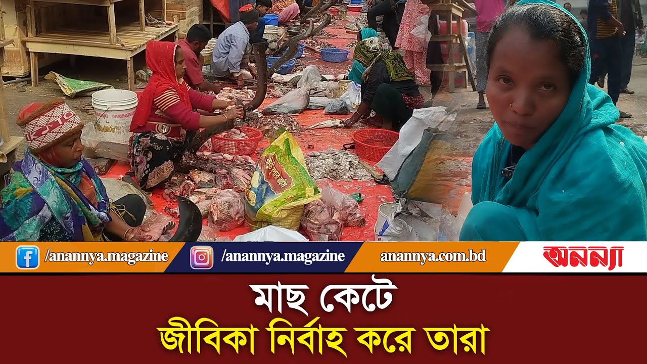 মাছ কেটে জীবিকা নির্বাহ করেন যারা | Fish Cutting | Professional Fish Cutter | Fish Market | Anannya