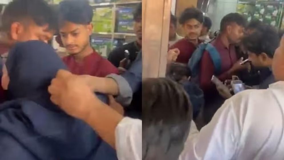 উত্তরপ্রদেশে প্রকাশ্যে নারীর হিজাব খুলে হেনস্থা